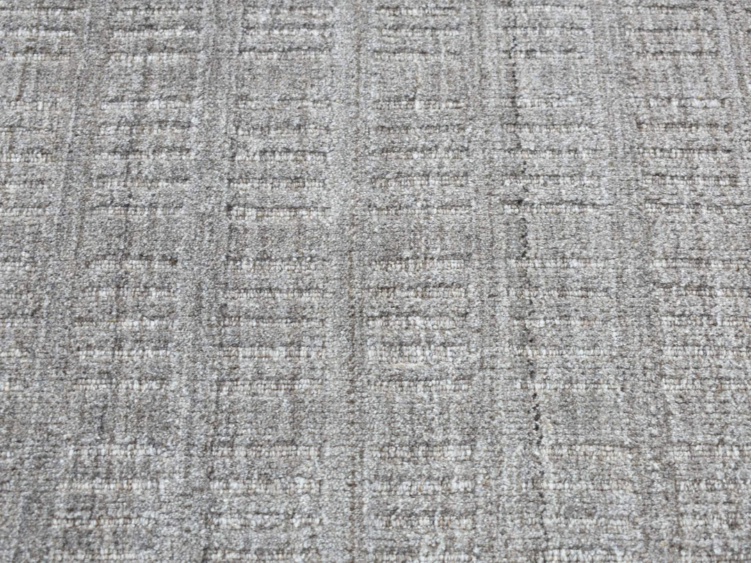 2'0" x 3'0" New Hand Loomed Grey Wool Rectangle Oriental Rug - MOA10287825