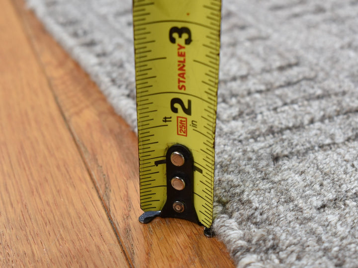 2'0" x 3'0" New Hand Loomed Grey Wool Rectangle Oriental Rug - MOA10287825