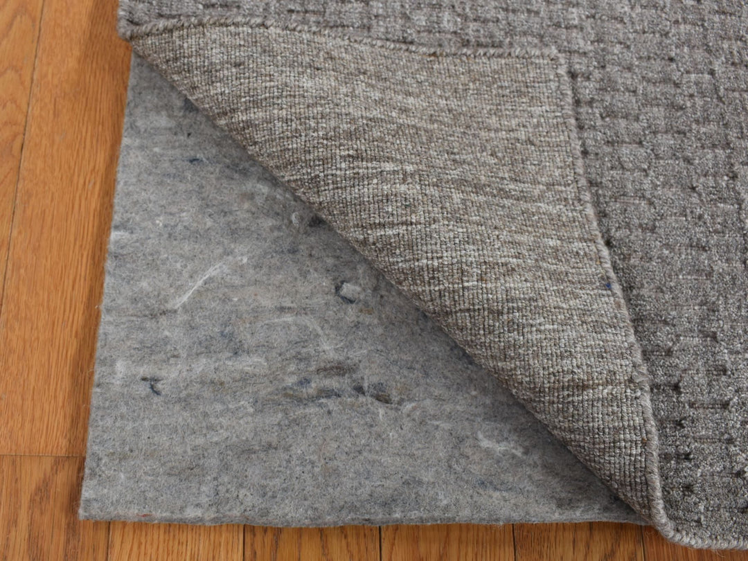 2'0" x 3'0" New Hand Loomed Grey Wool Rectangle Oriental Rug - MOA10287830