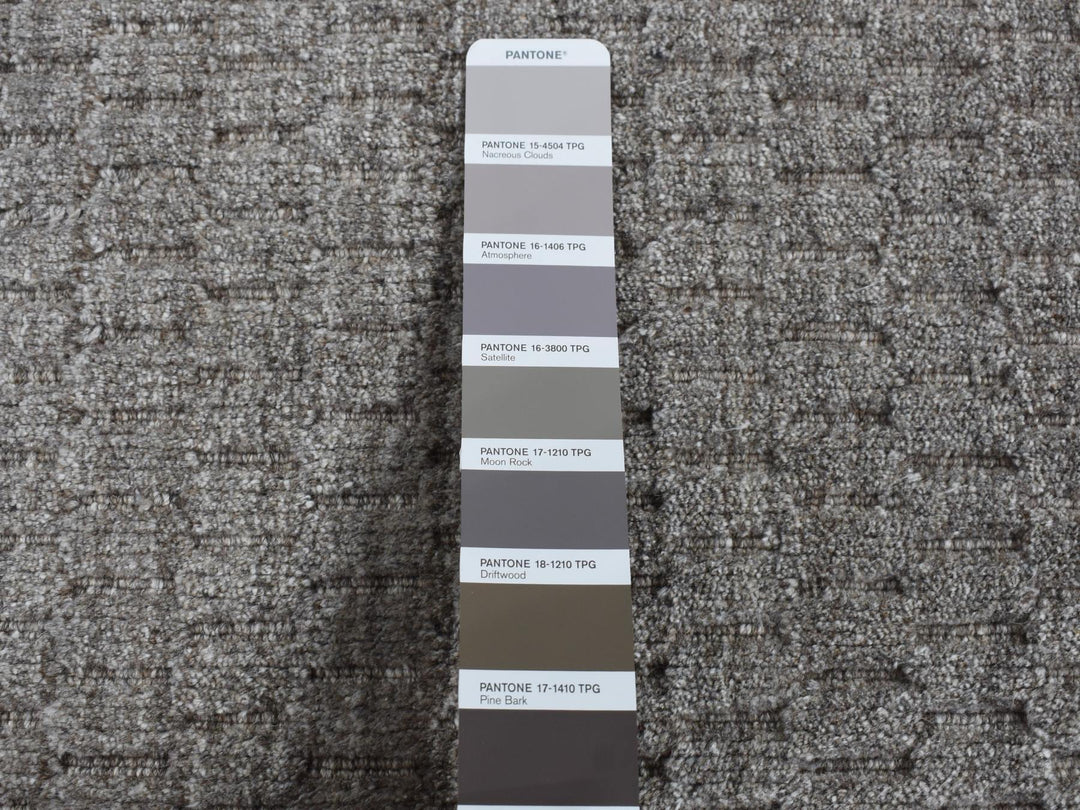 2'0" x 3'0" New Hand Loomed Grey Wool Rectangle Oriental Rug - MOA10287830