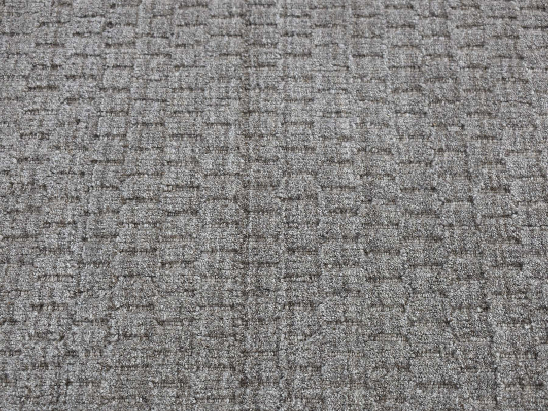 2'0" x 3'0" New Hand Loomed Grey Wool Rectangle Oriental Rug - MOA10287830