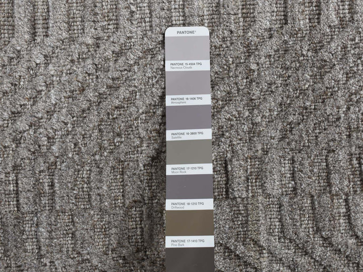 2'0" x 3'0" New Hand Loomed Grey Wool Rectangle Oriental Rug - MOA10287835