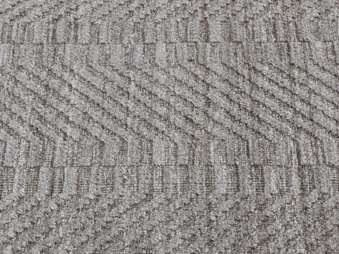 2'0" x 3'0" New Hand Loomed Grey Wool Rectangle Oriental Rug - MOA10287835