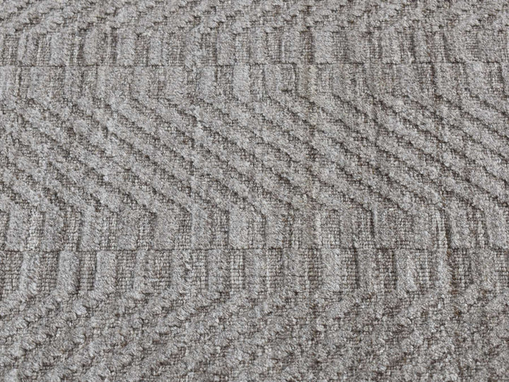 2'0" x 3'0" New Hand Loomed Grey Wool Rectangle Oriental Rug - MOA10287835