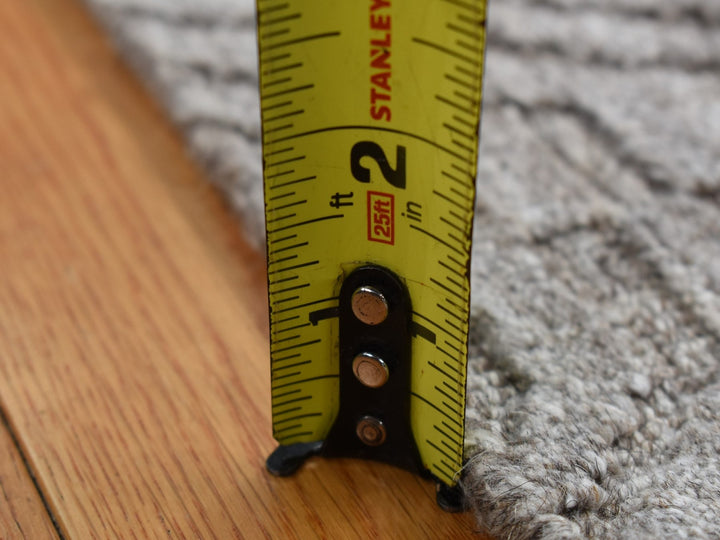 2'0" x 3'0" New Hand Loomed Grey Wool Rectangle Oriental Rug - MOA10287835