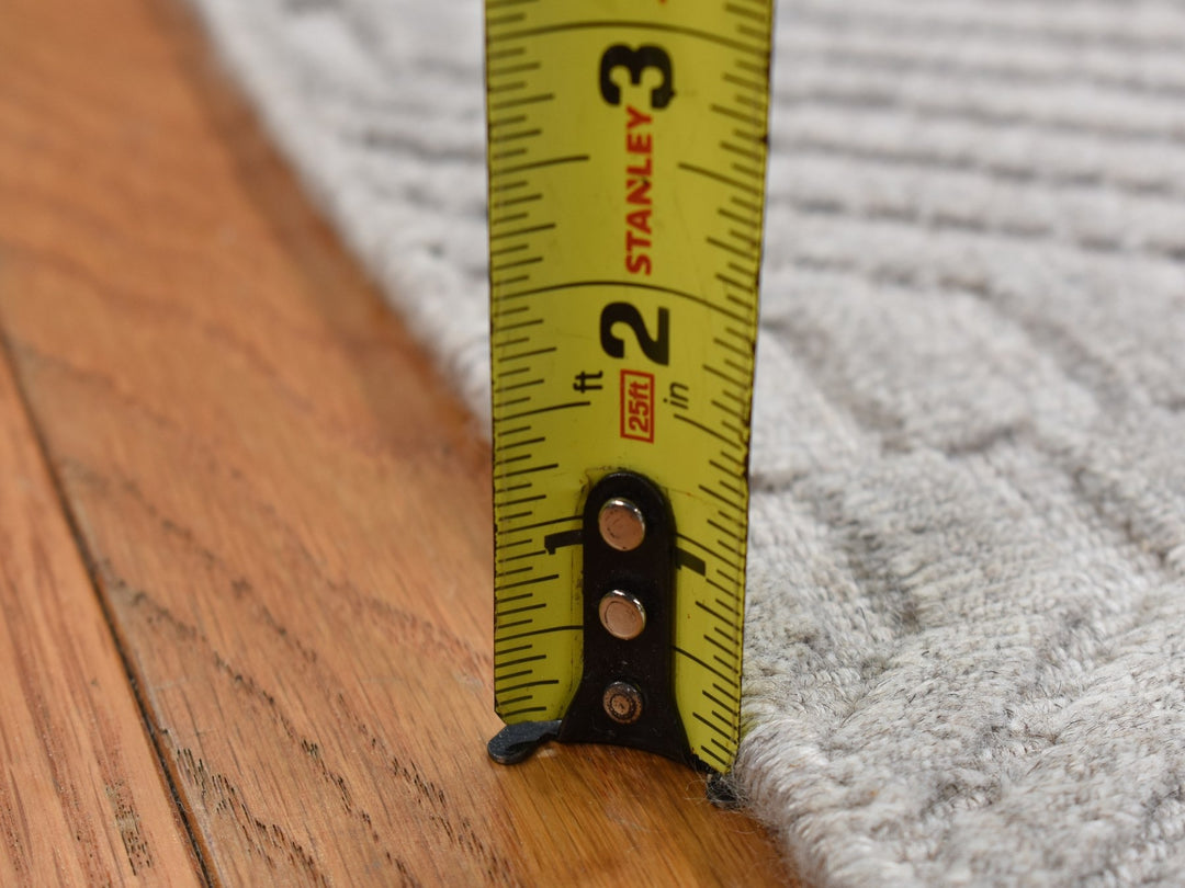 2'0" x 3'0" New Hand Loomed Grey Wool & Silk Rectangle Oriental Rug - MOA10287838