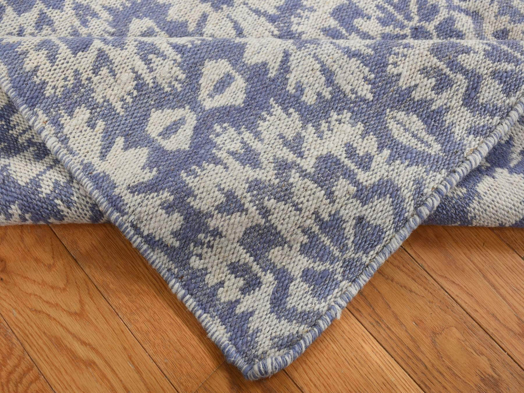 5'3" x 7'5" New Hand Woven Purple Wool Rectangle Oriental Rug - MOA10287865