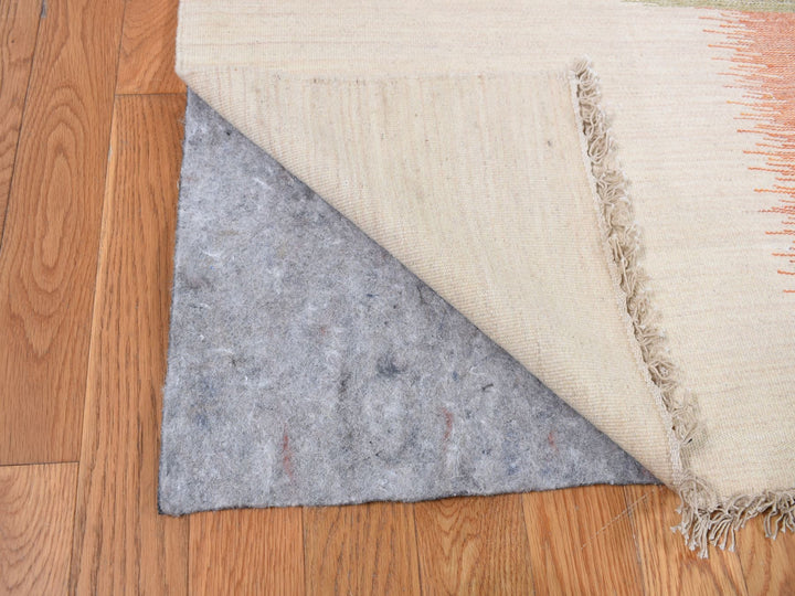 10'0" x 14'4" New Hand Woven Ivory Wool Rectangle Oriental Rug - MOA10287884