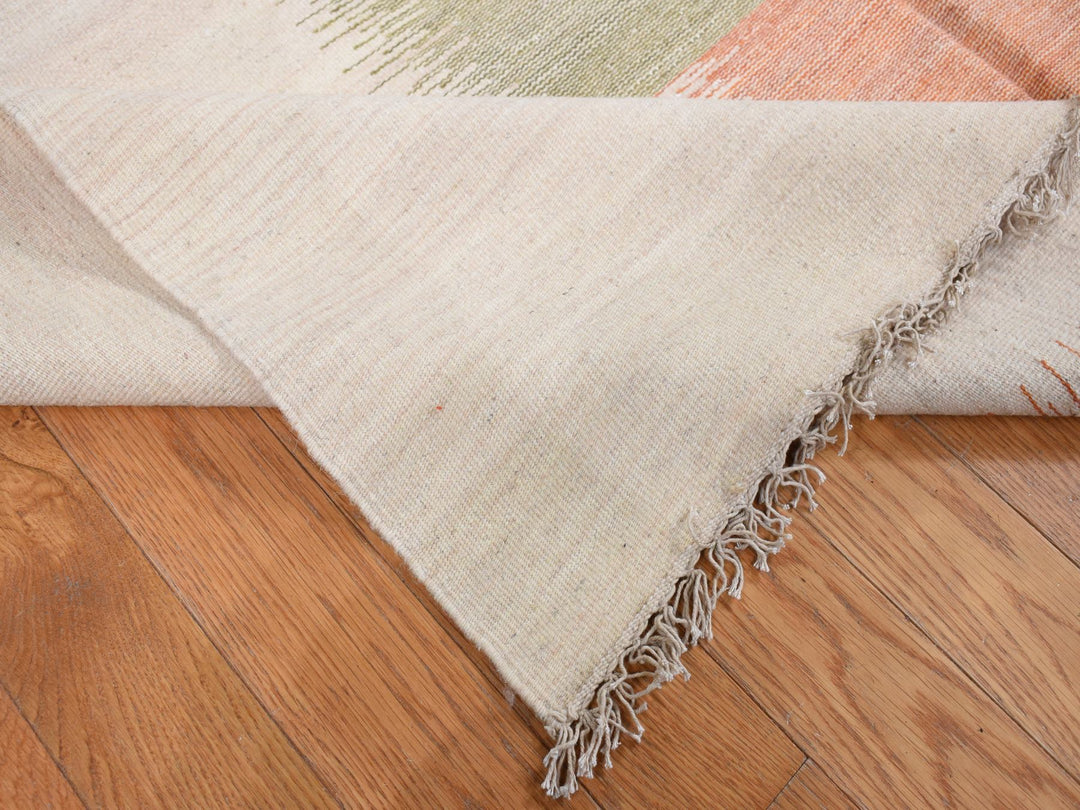 10'0" x 14'4" New Hand Woven Ivory Wool Rectangle Oriental Rug - MOA10287884