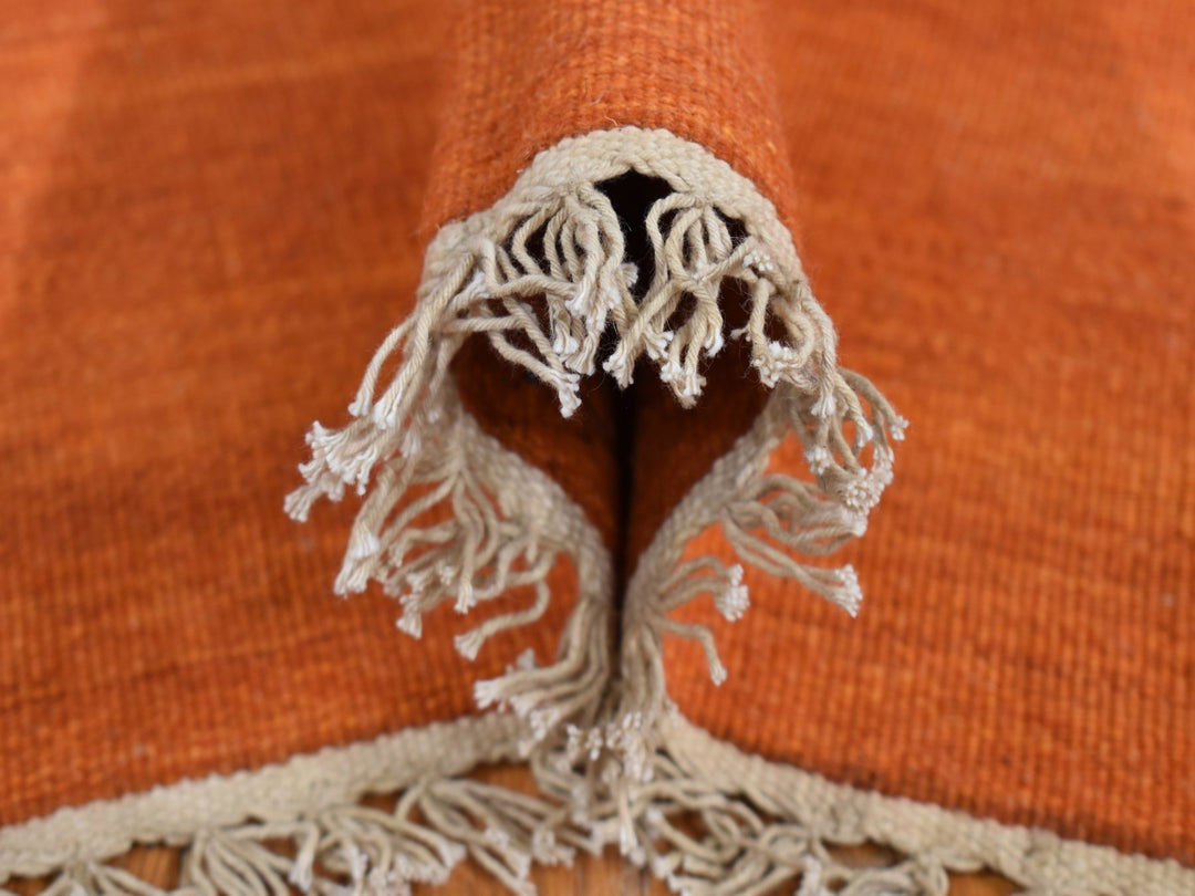 9'0" x 12'6" New Hand Woven Ivory Wool Rectangle Oriental Rug - MOA10287895