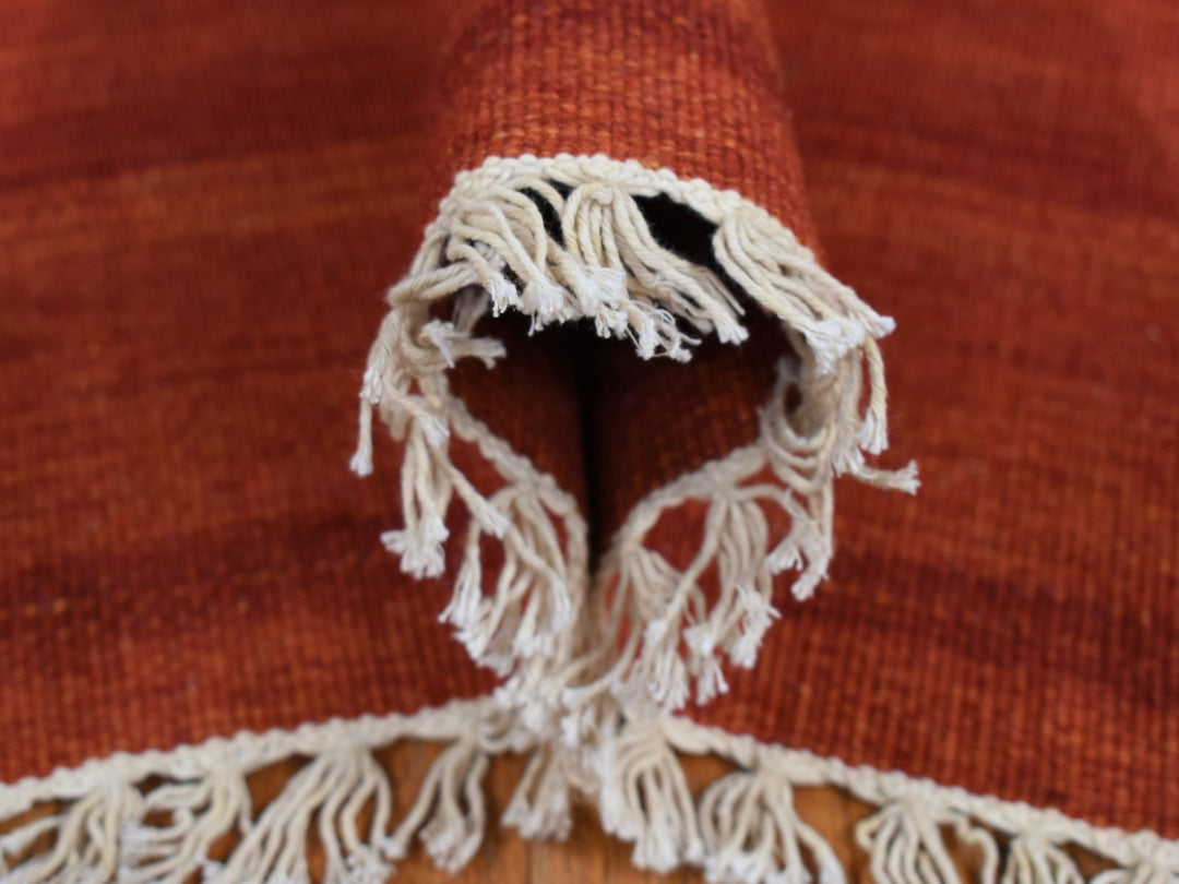 9'0" x 12'7" New Hand Woven Ivory Wool Rectangle Oriental Rug - MOA10287906