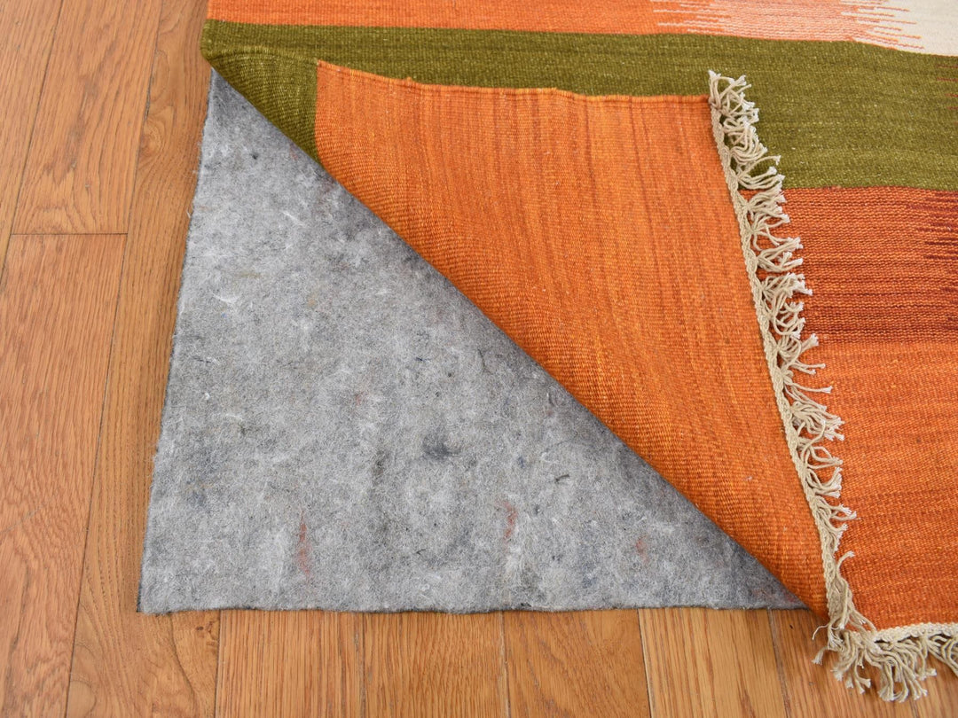 9'1" x 12'6" New Hand Woven Ivory Wool Rectangle Oriental Rug - MOA10287909