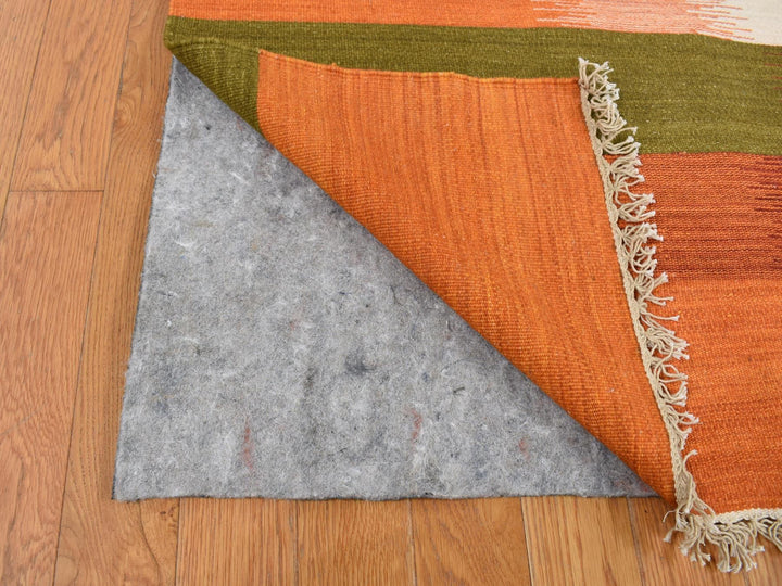 9'1" x 12'6" New Hand Woven Ivory Wool Rectangle Oriental Rug - MOA10287909