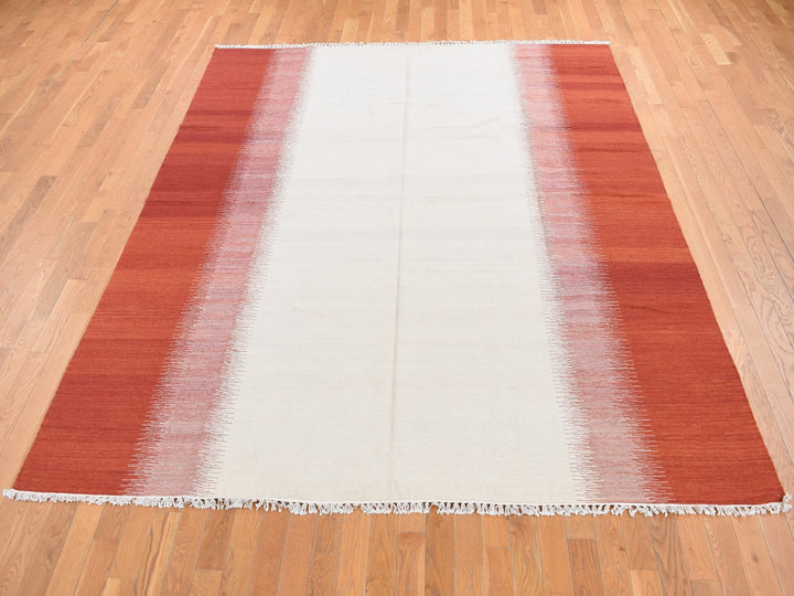 8'0" x 10'2" New Hand Woven Ivory Wool Rectangle Oriental Rug - MOA10287910