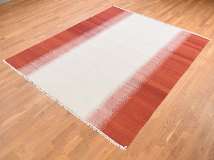 8'0" x 10'2" New Hand Woven Ivory Wool Rectangle Oriental Rug - MOA10287910