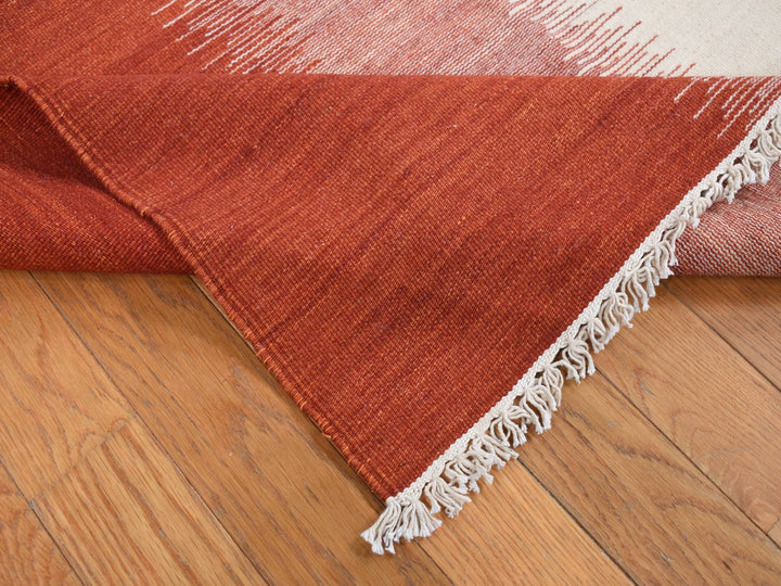 8'0" x 10'2" New Hand Woven Ivory Wool Rectangle Oriental Rug - MOA10287910