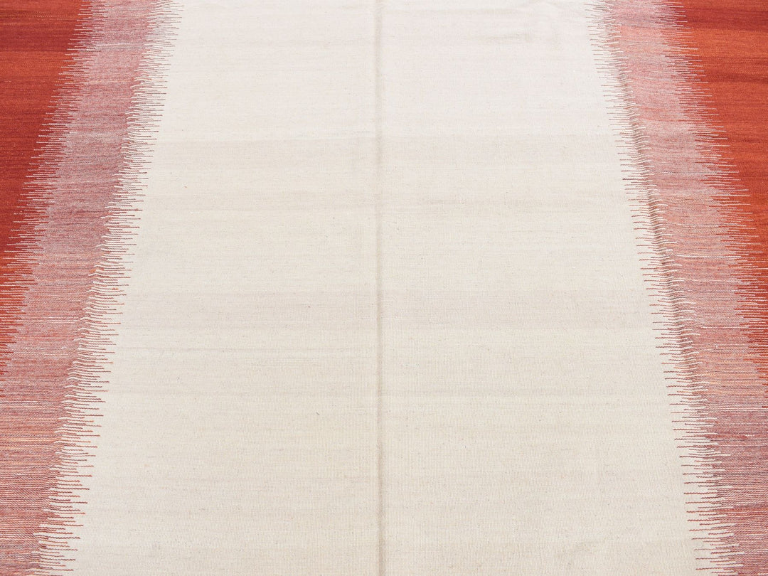 8'0" x 10'2" New Hand Woven Ivory Wool Rectangle Oriental Rug - MOA10287910