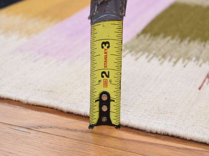 2'7" x 12'2" New Hand Woven Ivory Wool Runner Oriental Rug - MOA10287926