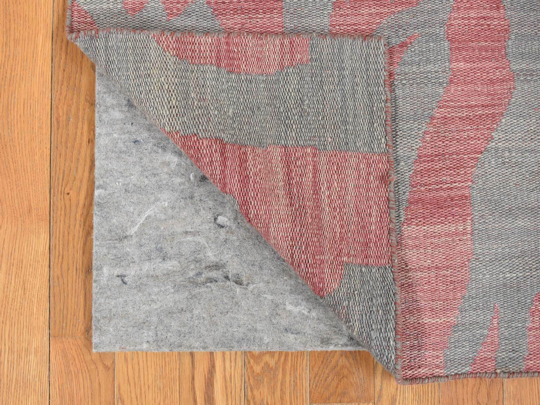 4'0" x 6'0" New Hand Woven Grey Wool Rectangle Oriental Rug - MOA10287929