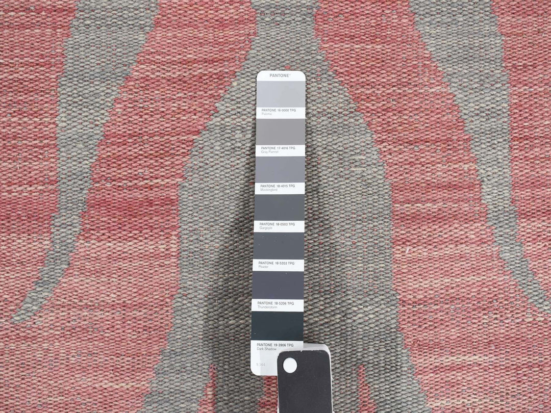 4'0" x 6'0" New Hand Woven Grey Wool Rectangle Oriental Rug - MOA10287929