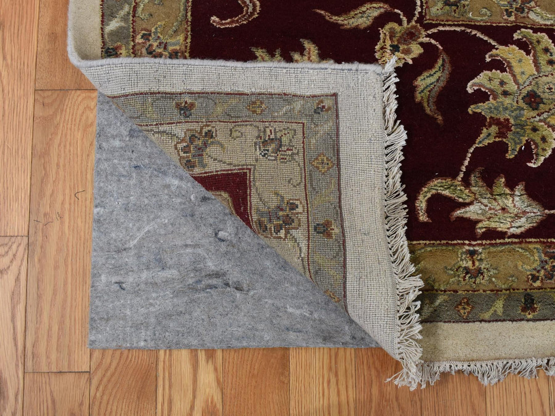 12'0" x 18'2" New Hand Knotted Ivory Wool & Silk Rectangle Oriental Rug - MOA10287952