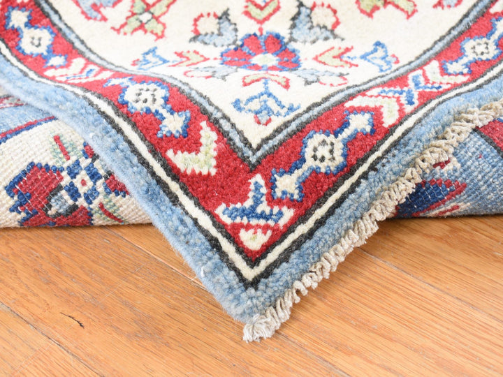 5'3" x 19'9" New Hand Knotted Blue Wool Runner Oriental Rug - MOA10287986