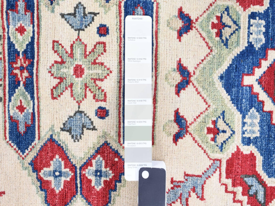 5'3" x 19'9" New Hand Knotted Blue Wool Runner Oriental Rug - MOA10287986