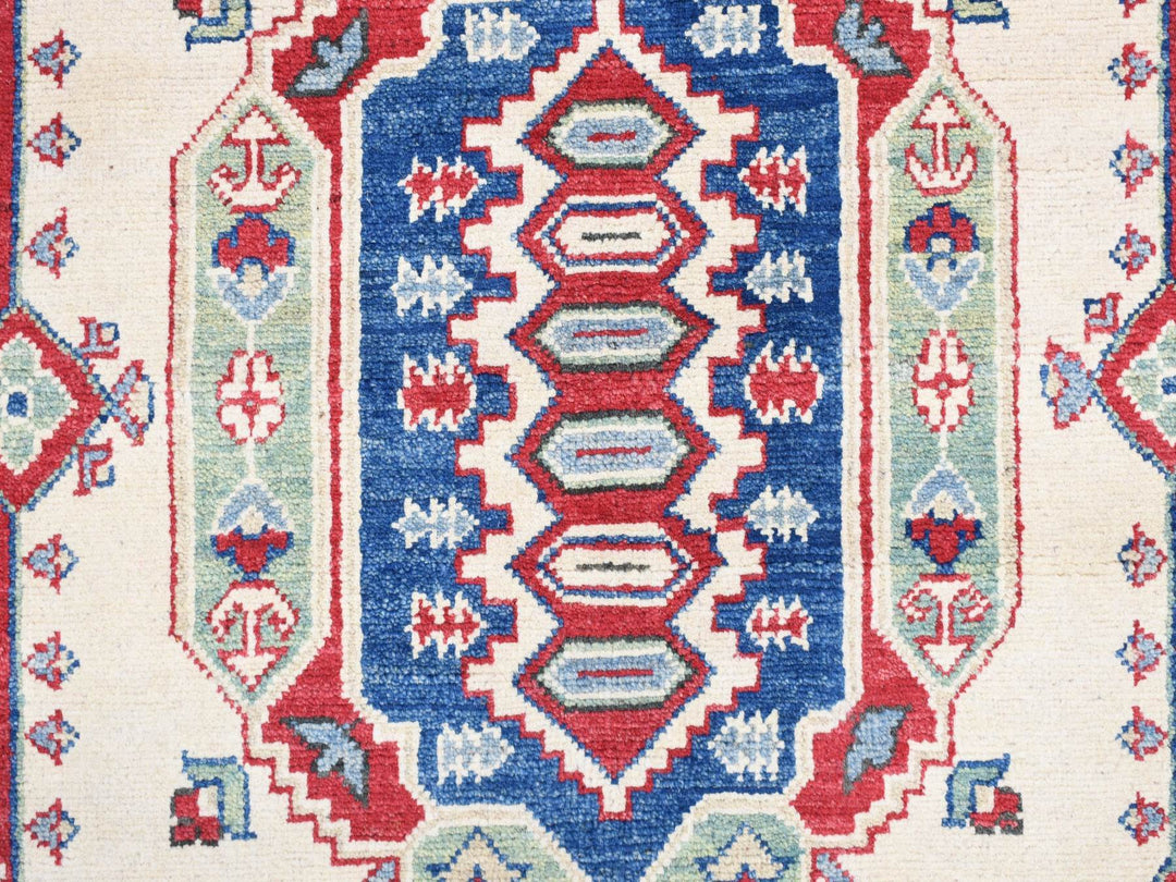 5'3" x 19'9" New Hand Knotted Blue Wool Runner Oriental Rug - MOA10287986