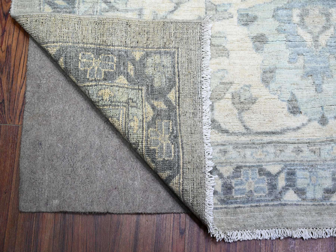 13'9" x 17'1" New Hand Knotted Grey Wool Rectangle Oriental Rug - MOA10288029