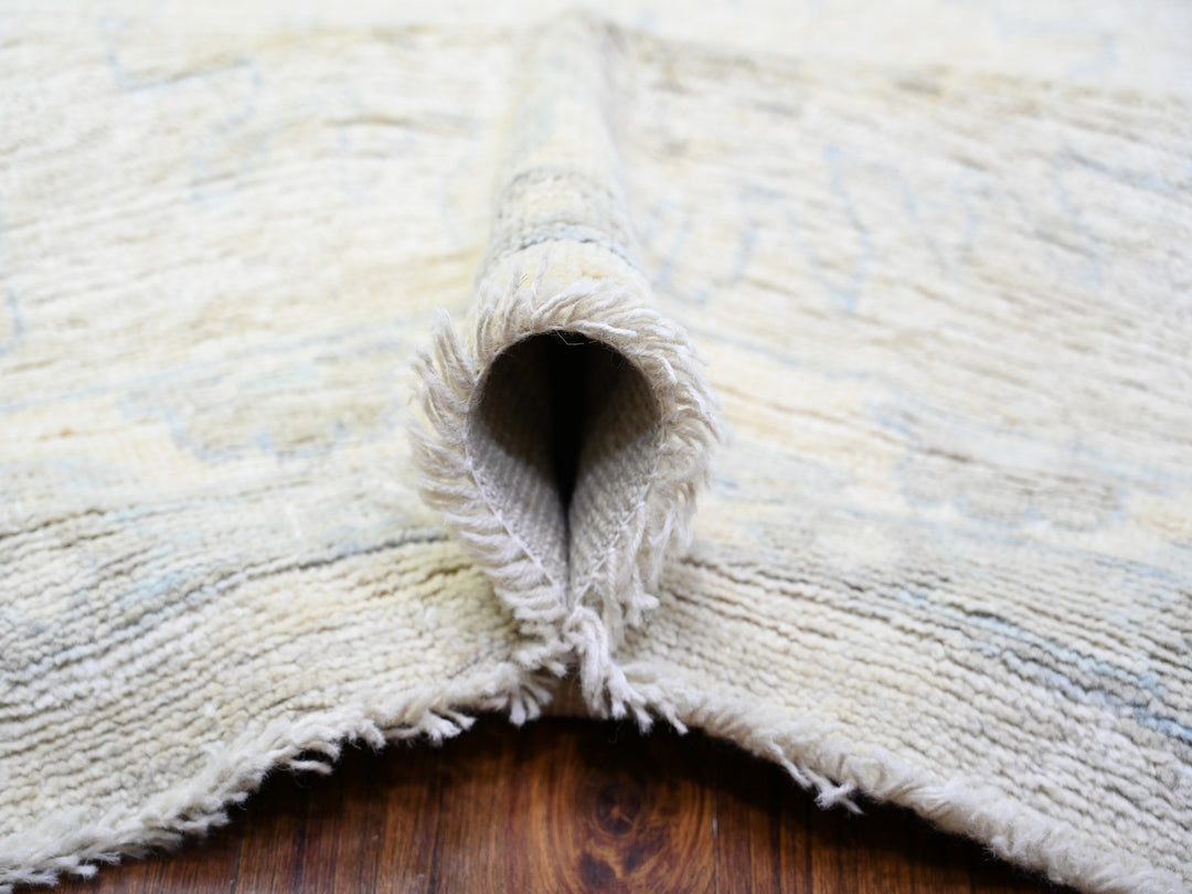 14'0" x 18'11" New Hand Knotted Grey Wool Rectangle Oriental Rug - MOA10288070