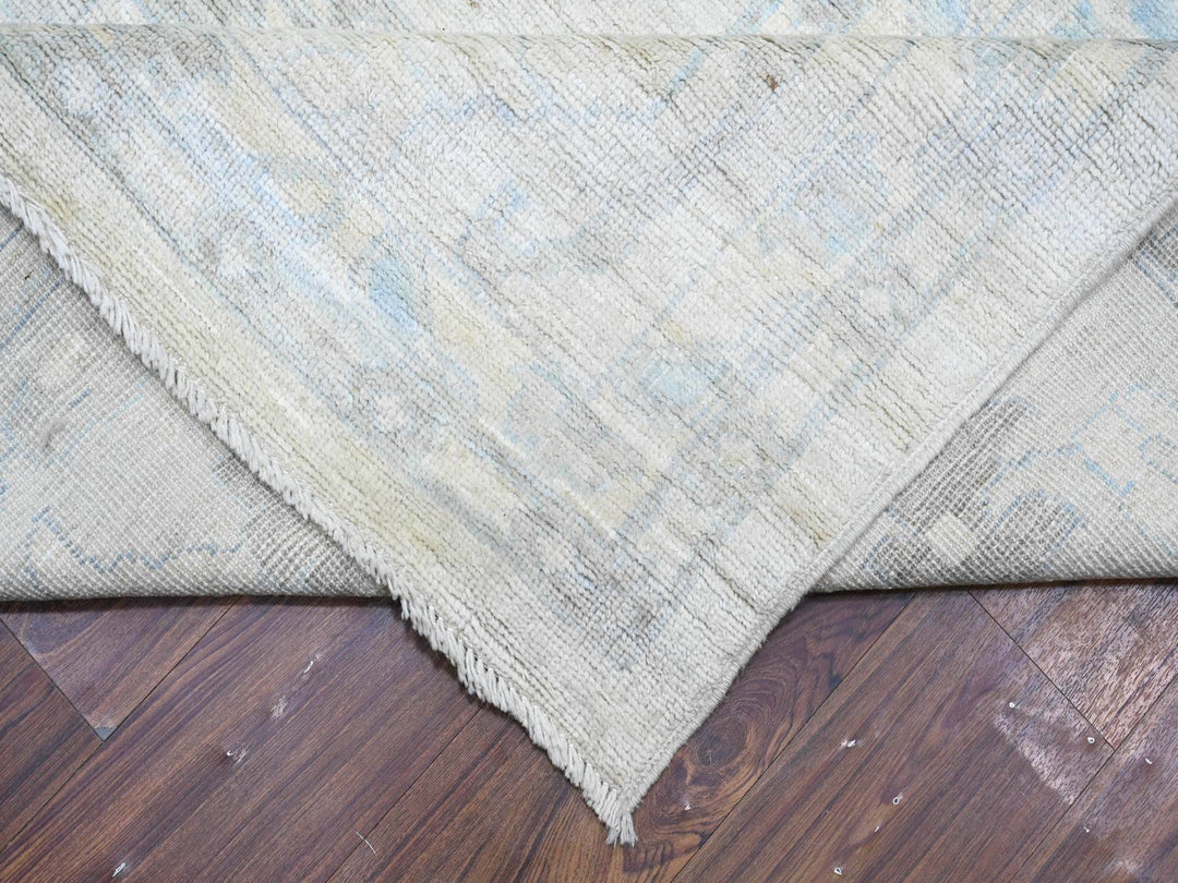 14'0" x 18'11" New Hand Knotted Grey Wool Rectangle Oriental Rug - MOA10288070