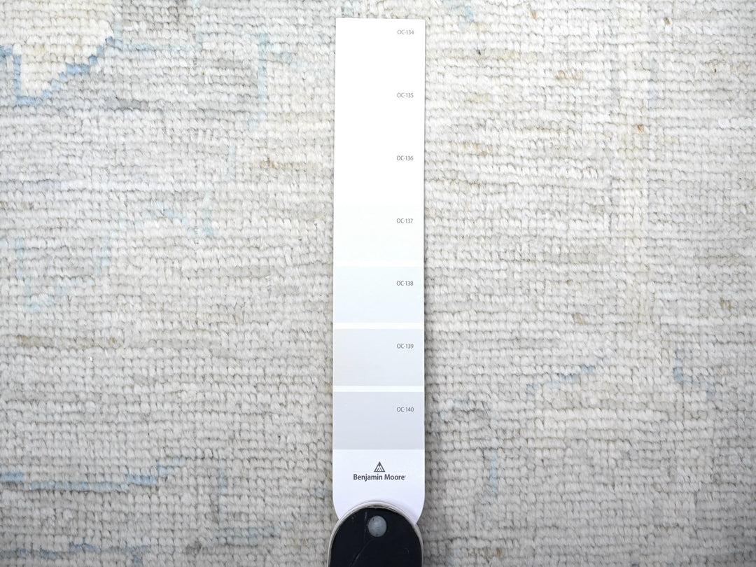 14'0" x 18'11" New Hand Knotted Grey Wool Rectangle Oriental Rug - MOA10288070