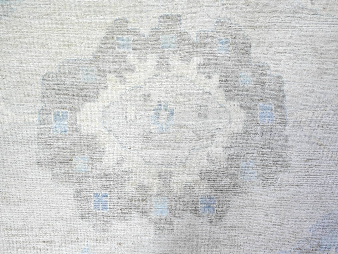 14'0" x 18'11" New Hand Knotted Grey Wool Rectangle Oriental Rug - MOA10288070