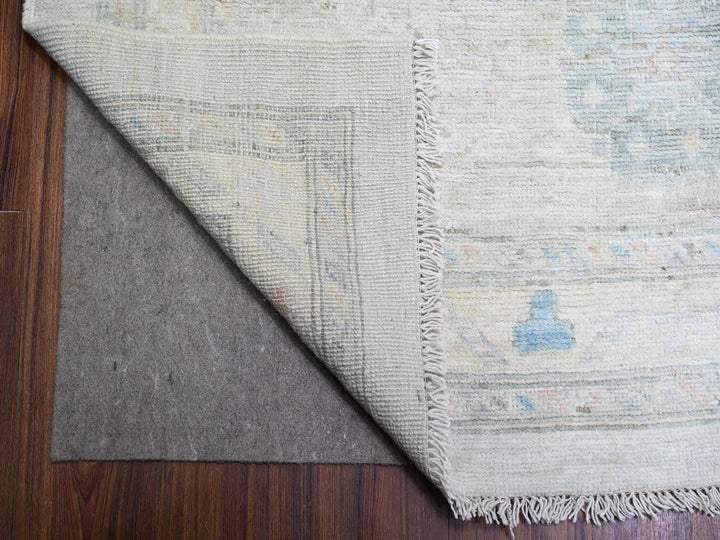 14'0" x 17'6" New Hand Knotted Grey Wool Rectangle Oriental Rug - MOA10288232