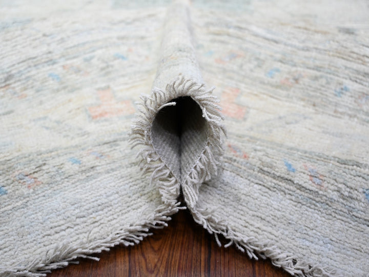 14'0" x 17'6" New Hand Knotted Grey Wool Rectangle Oriental Rug - MOA10288232