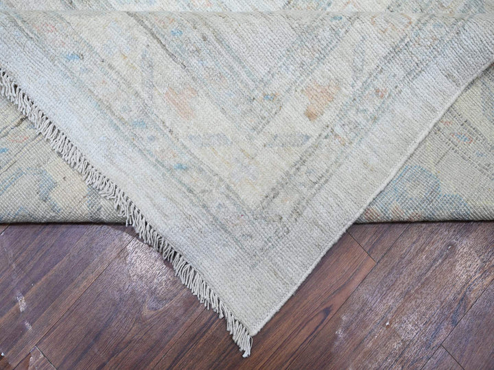 14'0" x 17'6" New Hand Knotted Grey Wool Rectangle Oriental Rug - MOA10288232