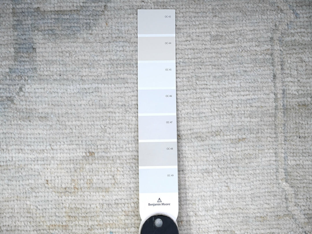 14'0" x 17'6" New Hand Knotted Grey Wool Rectangle Oriental Rug - MOA10288232