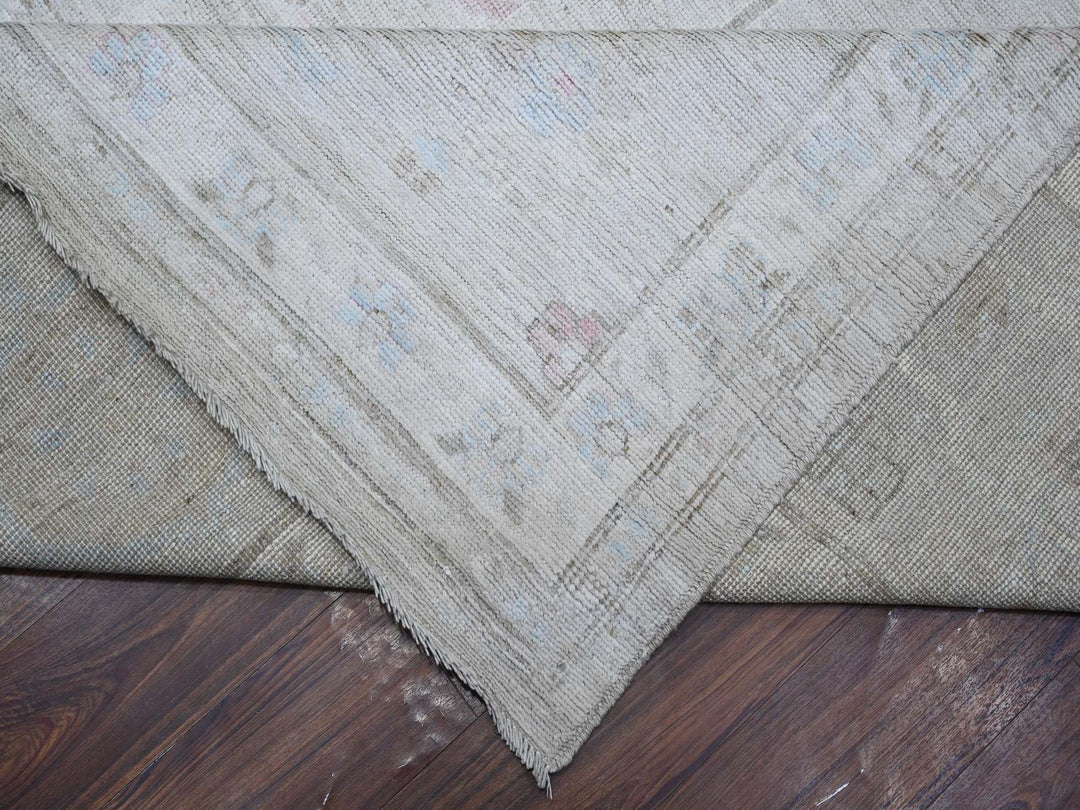 13'10" x 19'5" New Hand Knotted Grey Wool Rectangle Oriental Rug - MOA10288701