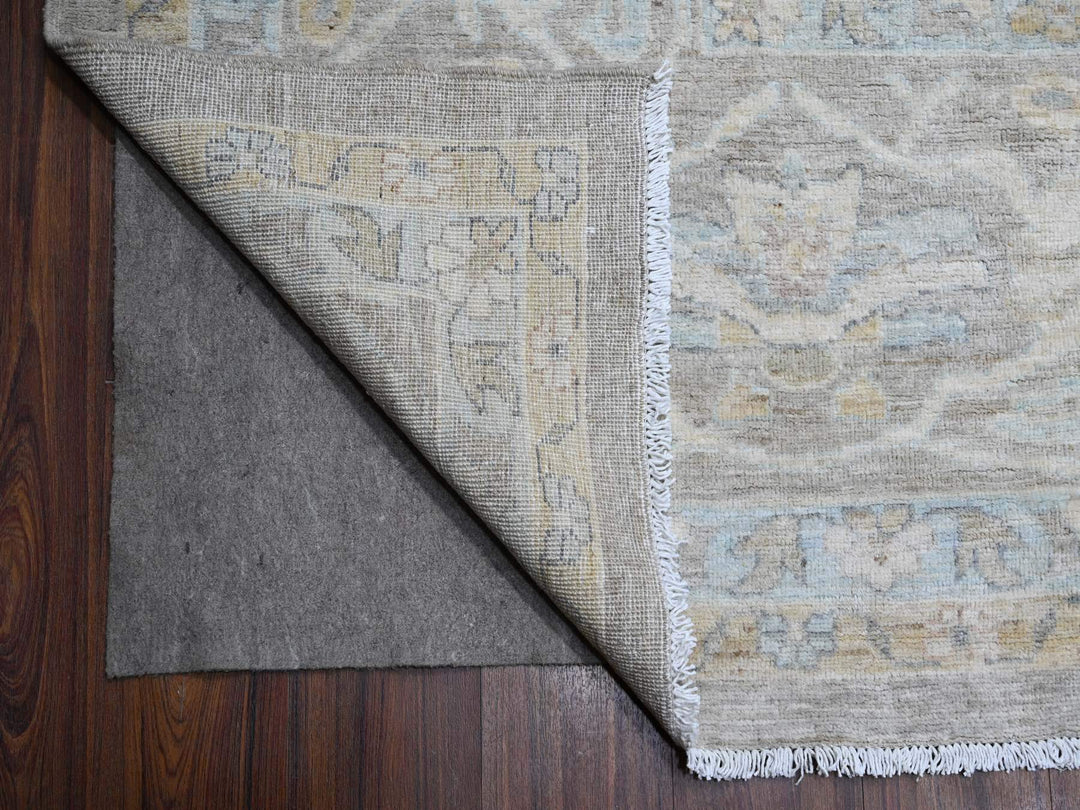 13'11" x 17'0" New Hand Knotted Grey Wool Rectangle Oriental Rug - MOA10288785