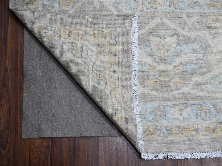 13'11" x 17'0" New Hand Knotted Grey Wool Rectangle Oriental Rug - MOA10288785