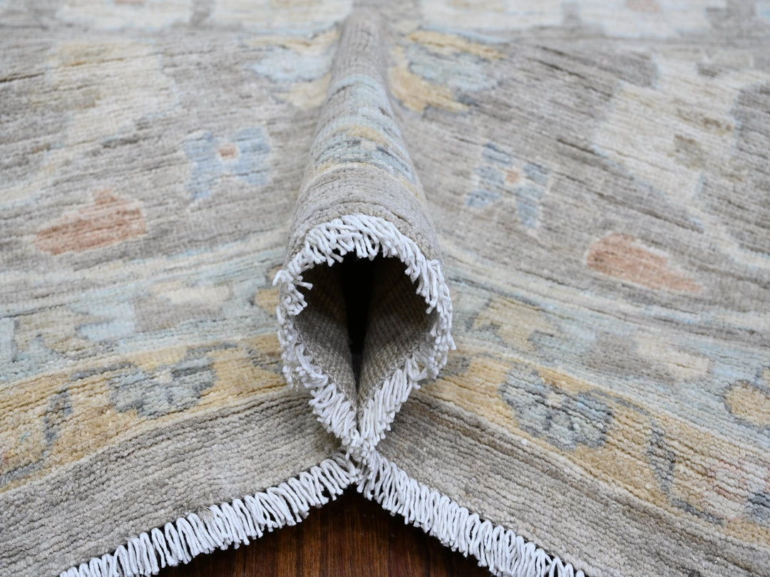 13'11" x 17'0" New Hand Knotted Grey Wool Rectangle Oriental Rug - MOA10288785