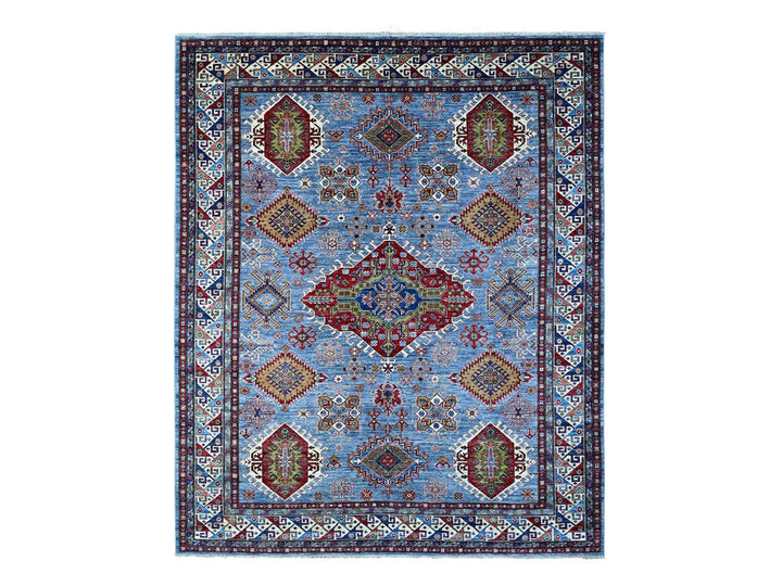 8'2" x 9'10" New Hand Knotted Grey Wool Rectangle Oriental Rug - MOA10288912