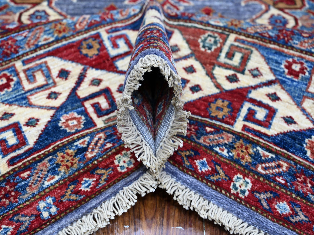 8'2" x 9'10" New Hand Knotted Grey Wool Rectangle Oriental Rug - MOA10288912