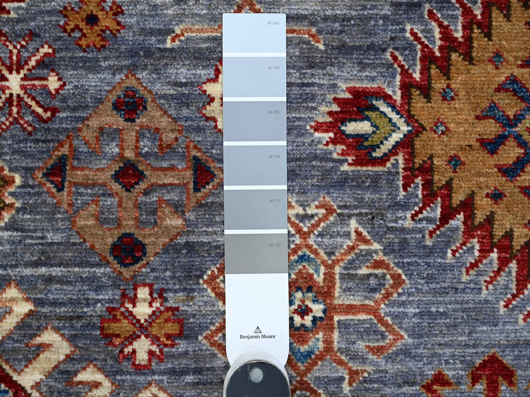 8'2" x 9'10" New Hand Knotted Grey Wool Rectangle Oriental Rug - MOA10288912