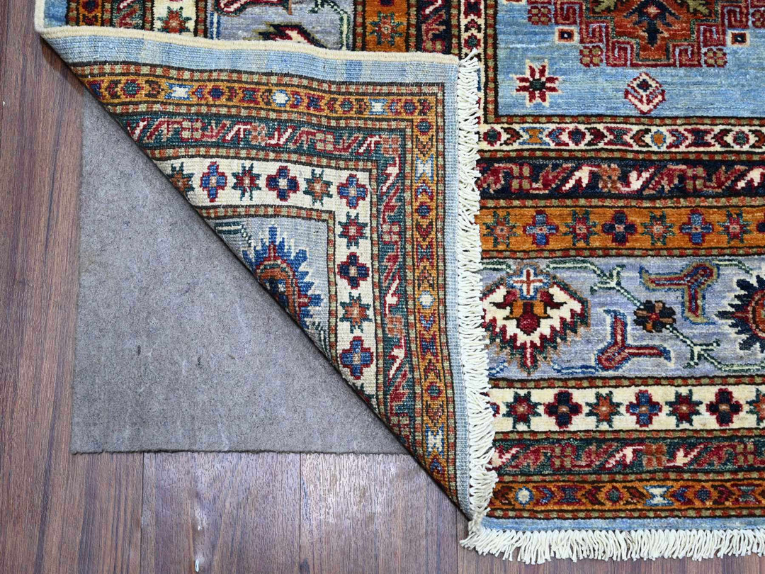 8'3" x 9'8" New Hand Knotted Blue Wool Rectangle Oriental Rug - MOA10288913