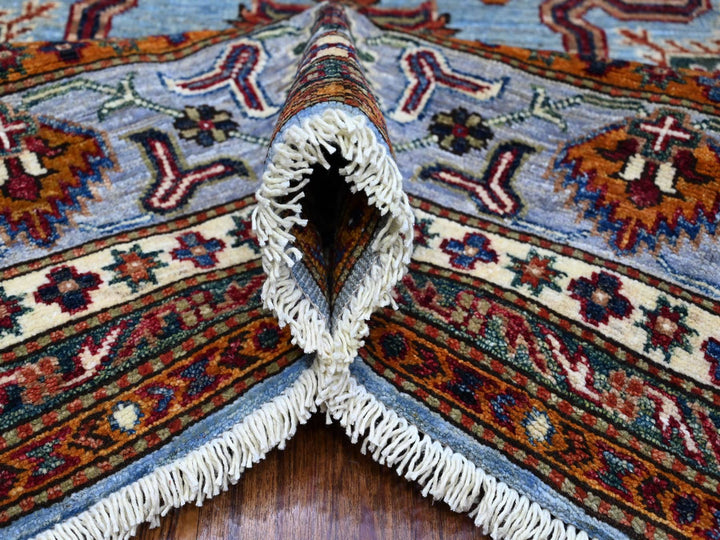 8'3" x 9'8" New Hand Knotted Blue Wool Rectangle Oriental Rug - MOA10288913