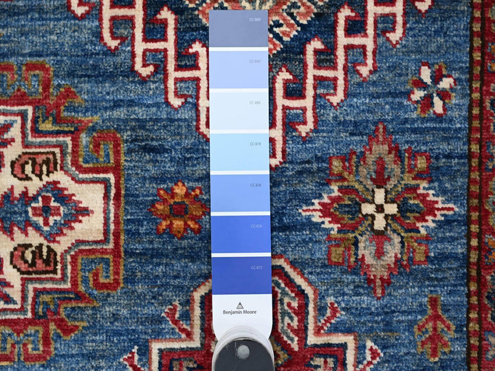 8'0" x 9'11" New Hand Knotted Blue Wool Rectangle Oriental Rug - MOA10288914