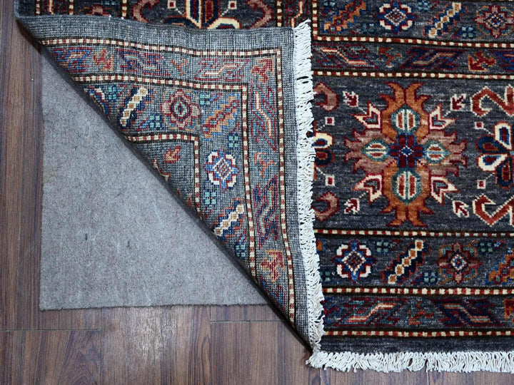 8'11" x 12'1" New Hand Knotted Grey Wool Rectangle Oriental Rug - MOA10289084