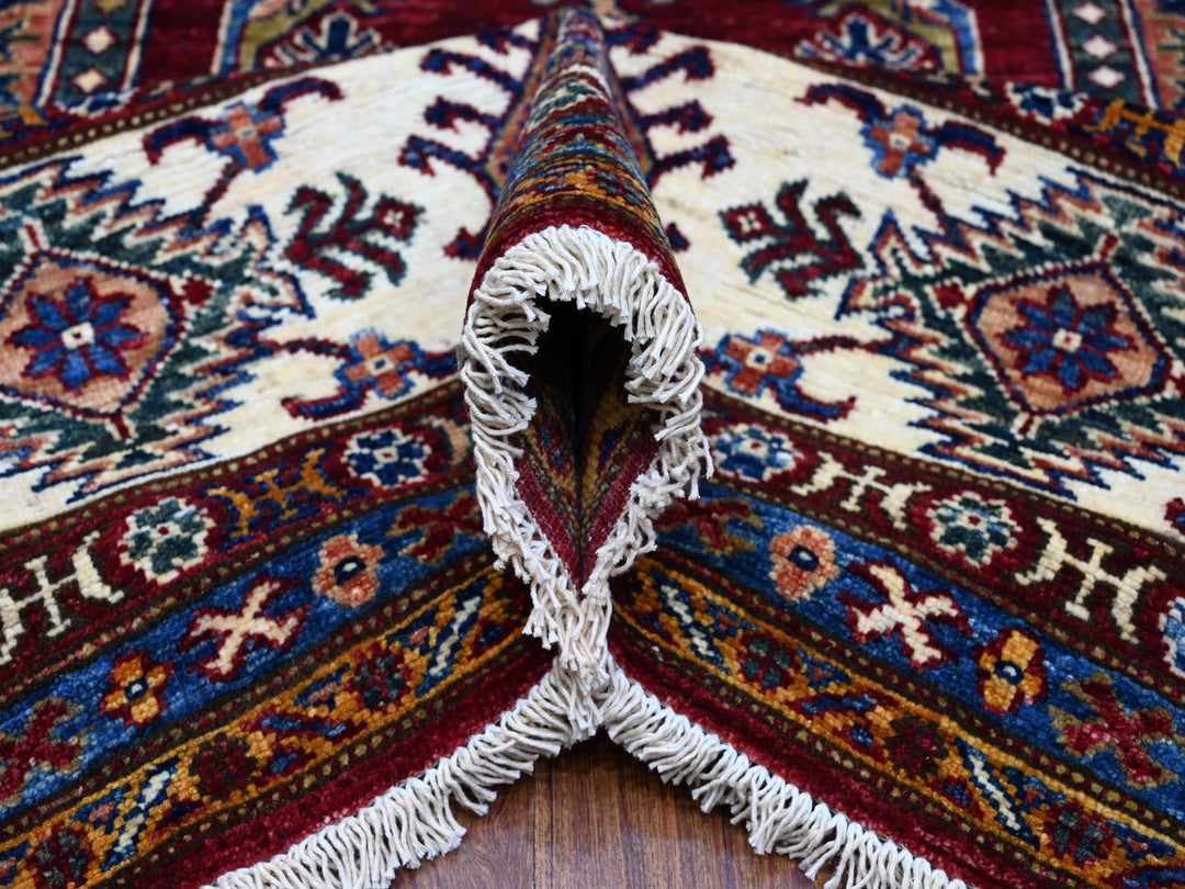 8'1" x 10'3" New Hand Knotted Red Wool Rectangle Oriental Rug - MOA10289092