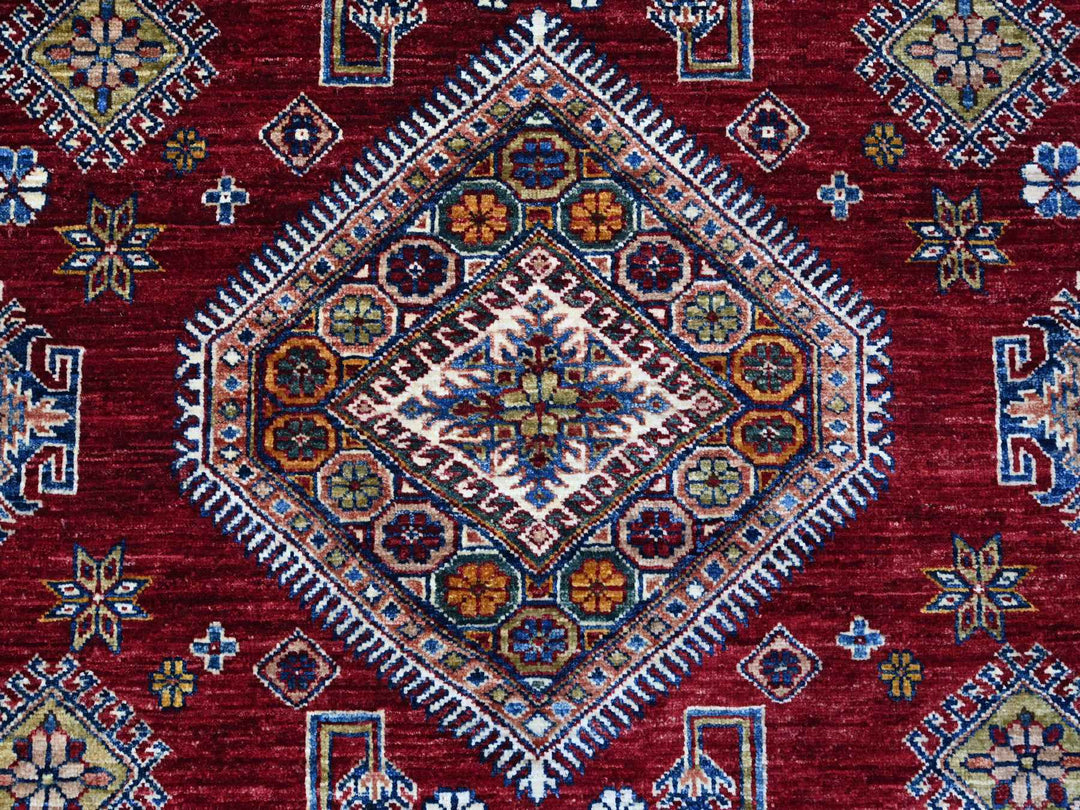 8'1" x 10'3" New Hand Knotted Red Wool Rectangle Oriental Rug - MOA10289092